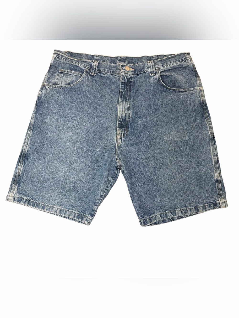 Wrangler HERO Mens 40 Denim Carpenter Shorts Blue Jean Workwear Utility Vintage